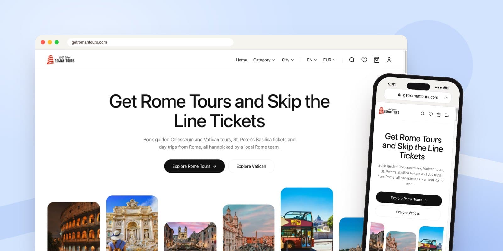 Get Your Roman Tours Tour Booking Platform